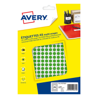 Avery PET08V pastilles de marquage Ø 8 mm (2940 pièces) - vert AV-PET08V 212707