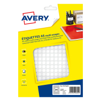 Avery PET08W pastilles de marquage Ø 8 mm (2940 pièces) - blanc AV-PET08W 212708