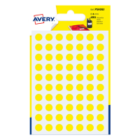 Avery PSA08J pastilles de marquage Ø 8 mm (490 pièces) - jaune AV-PSA08J 212710
