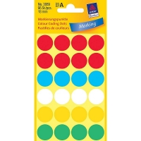 Avery Zweckform 3089 pastilles adhésives couleurs assorties Ø 18 mm (96 étiquettes) 3089 212388