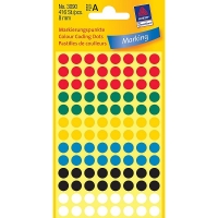 Avery Zweckform 3090 pastilles adhésives couleurs assorties Ø 8 mm (416 pièces) 3090 212338