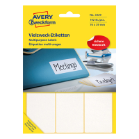 Avery Zweckform 3329 étiquettes multi-usages 76 x 39 mm (192 pièces) - blanc