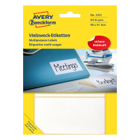 Avery Zweckform 3331 étiquettes multi-usages 98 x 51 mm (84 pièces) - blanc 3331 212214