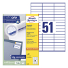 Avery Zweckform 3420 étiquettes universelles A4 70 x 16,9 mm (5100 étiquettes) - blanc