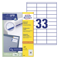 Avery Zweckform 3421 étiquettes universelles A4 70 x 25,4 mm (3300 étiquettes) - blanc 3421 212036