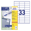 Avery Zweckform 3421 étiquettes universelles A4 70 x 25,4 mm (3300 étiquettes) - blanc