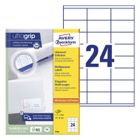 Avery Zweckform 3422 étiquettes multi-usages A4 70 x 35 mm (2400 étiquettes) - blanc 3422 212470
