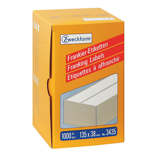 Avery Zweckform 3435 étiquettes d'affranchissement 135 x 38 mm (1000 pièces) - blanc 3435 212224 - 1