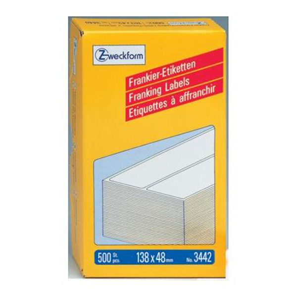 Avery Zweckform 3442 étiquettes d'affranchissement 138 x 48 mm (500 pièces) - blanc 3442 212234 - 1