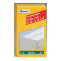 Avery Zweckform 3442 étiquettes d'affranchissement 138 x 48 mm (500 pièces) - blanc 3442 212234