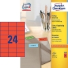 Avery Zweckform 3448 étiquettes multi-usages 70 x 37 mm (2400 pièces) - rouge