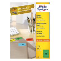 Avery Zweckform 3454 étiquettes multi-usages A4 105 x 37 mm (1600 pièces) - vert 3454 212086