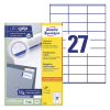 Avery Zweckform 3479 étiquettes universelles A4 70 x 32 mm (2700 étiquettes) - blanc 212038 - 1