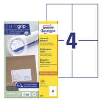 Avery Zweckform 3483 étiquettes universelles  A4 105 x 148 mm (400 pièces) - blanc 3483 212000