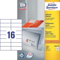 Avery Zweckform 3484-200 étiquettes multi-usages 105 x 37 mm (3200 étiquettes) - blanc 3484-200 212478
