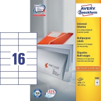 Avery Zweckform 3484 étiquettes multi-usages 105 x 37 mm (1600 pièces) - blanc 3484 212004