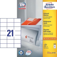 Avery Zweckform 3652 étiquettes multi-usages 70 x 42,3 mm (2100 étiquettes) 3652 212046