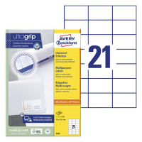 Avery Zweckform 3652 étiquettes multi-usages A4 70 x 42,3 mm (2100 étiquettes) - blanc 3652 212046