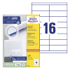 Avery Zweckform 3665 étiquettes multi-usages A4 105 x 33,8 mm (1600 étiquettes) - blanc 212492 - 1
