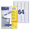Avery Zweckform 3667 étiquettes universelles A4 48,5 x 16,9 mm (6400 étiquettes) - blanc