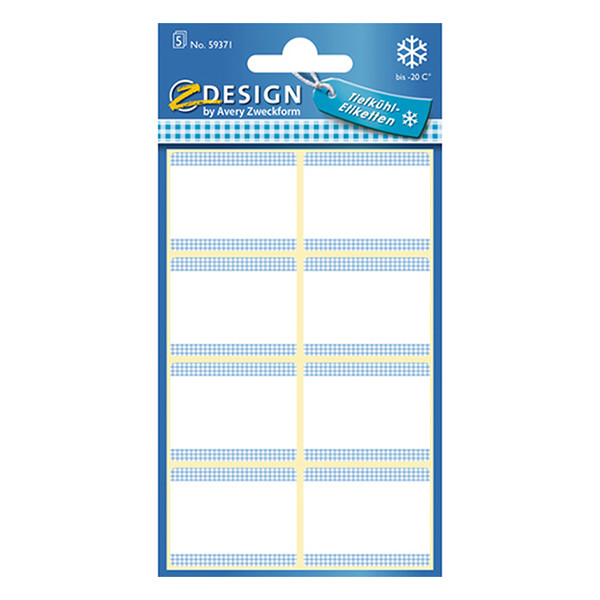 Avery Zweckform 59371 étiquettes de congélation 28 x 36 mm (40 pièces) - bleu/blanc 59371 212651 - 1