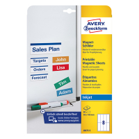 Avery Zweckform J8875-5 étiquettes magnétiques 50 x 140 mm (40 pièces) - blanc J8875-5 212236