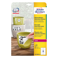 Avery Zweckform L4715REV-20 étiquettes résistantes aux intempéries A4 99,1 x 67,7 mm (160 étiquettes) - blanc L4715REV-20 212729