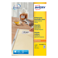Avery Zweckform L4731-25 étiquettes multi-usages A4 25,4 x 10 mm (4725 étiquettes) - blanc L4731REV-25 212574