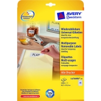 Avery Zweckform L4736-25 étiquettes multi-usages A4 45,7 x 21 mm (1200 étiquettes) - blanc L4736REV-25 212580