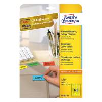 Avery Zweckform L4793-20 étiquettes A4 38,1 x 21,2 mm (1300 étiquettes) - jaune L4793-20 212767