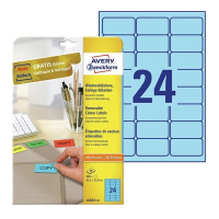 Avery Zweckform L6032-20 étiquettes amovibles A4 63,5 x 33,9 mm (480 étiquettes) - bleu L6032-20 212754