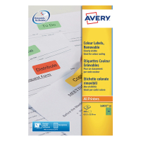 Avery Zweckform L6033-20 étiquettes amovibles A4 63,5 x 33,9 mm (480 étiquettes) - vert L6033-20 212755
