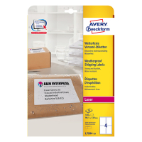 Avery Zweckform L7994-25 étiquettes d’expédition résistantes aux intempéries A4 99,1 x 139 mm (100 étiquettes) - blanc AV-L7994-25 212806