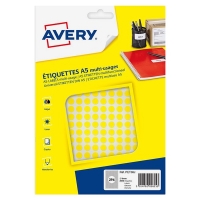 Avery Zweckform PET08J pastilles de couleur Ø 8 mm (2940 pièces) - jaune AV-PET08J 212705