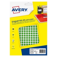 Avery Zweckform PET08V pastilles de couleur Ø 8 mm (2940 pièces) - vert AV-PET08V 212707