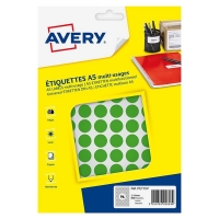 Avery Zweckform PET15V pastilles adhésives Ø 15 mm (960 pièces) - vert AV-PET15V 212716