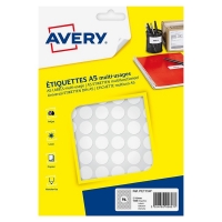Avery Zweckform PET15W pastilles adhésives Ø 15 mm (960 étiquettes) - blanc AV-PET15W 212717