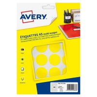 Avery Zweckform PET30J  pastilles de couleur Ø 30 mm (240 étiquettes) - jaune AV-PET30J 212723