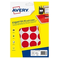 Avery Zweckform PET30R pastilles de couleur Ø 30 mm (240 étiquettes) - rouge AV-PET30R 212724