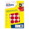 Avery Zweckform PET30R pastilles de couleur Ø 30 mm (240 étiquettes) - rouge