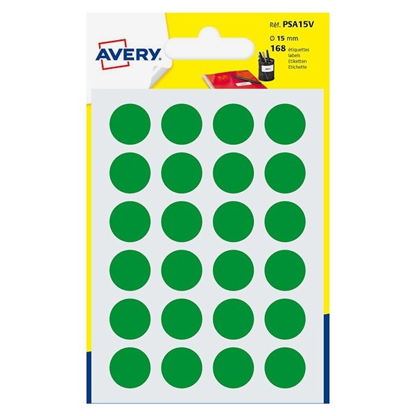 Avery Zweckform PSA15V pastilles de couleur Ø 15 mm (168 étiquettes) - vert AV-PSA15V 212721 - 1