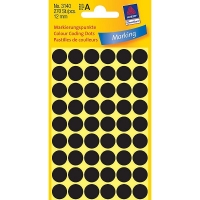 Avery zweckform 3140 pastilles de marquage Ø 12 mm (270 étiquettes) - noir 212340