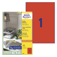 Avery zweckform 3470 étiquettes multi-usages A4 210 x 297 mm (100 étiquettes) - rouge 3470 212246