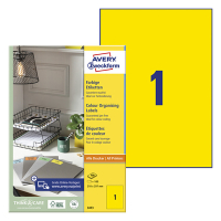 Avery zweckform 3473 étiquettes multi-usages A4 210 x 297 mm (100 étiquettes) - jaune 3473 212252