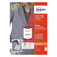 Avery zweckform 4834 ensemble de porte-badge avec lacet textile 105 x 148 mm (10 pièces) 4834 212776