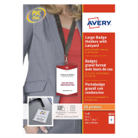 Avery zweckform 4834 ensemble de porte-badge avec lacet textile 105 x 148 mm (10 pièces) 4834 212776