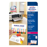 Avery zweckform C32026-25 cartes de visite 85 x 54 mm (250 pièces) - blanc satiné mat C32026-25 212791