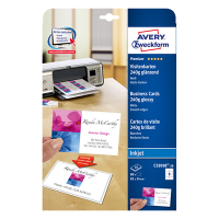 Avery zweckform C32028-10 cartes de visite 85 x 54 mm (80 pièces) - blanc brillant C32028-10 212786
