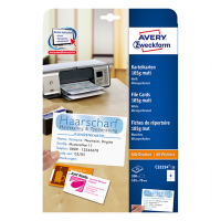 Avery zweckform C32254-25 fiche Bristol A7 105 x 70 mm (200 pièces) - blanc C32254-25 212794