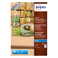 Avery zweckform J8102-10 étiquettes produits brillantes ovales 63,5 x 42,3 (180 pièces) - blanc J8102-10 212600